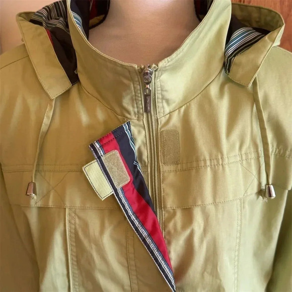 Mackintosh Women's Green Spring Jacket Large Removable Hood Packable Travel - Picture 2 of 11